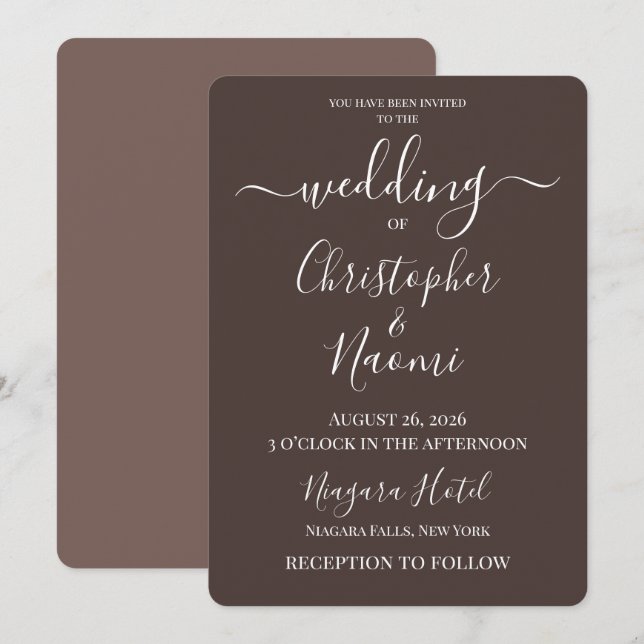 PERSONALIZE - Create Your Own Customised Wedding Invitation (Front/Back)