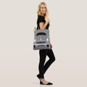 Personalize Custom Grey Morris Minor Pop Art Tote Bag