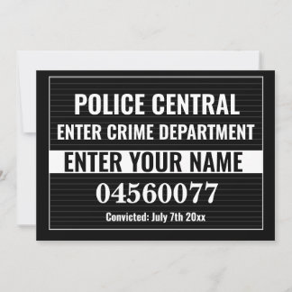 Personalize Custom Mugshot Sign Board Template