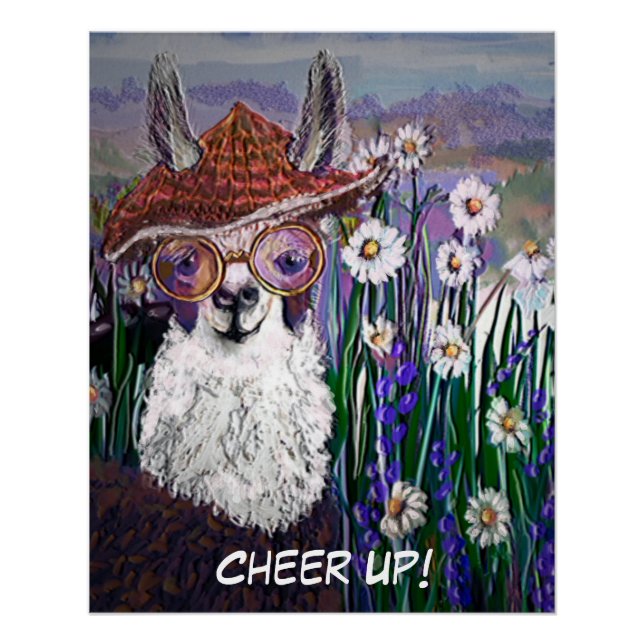 Personalize Cute, Fine and Funny Mama Llama Poster (Front)