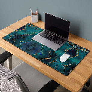 Personalize Desk Mat - Marble Gold Veins