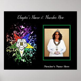 Personalize Eastern Star Photo Poster