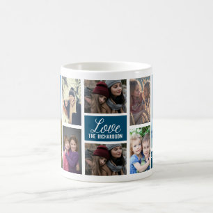 Personalize Eight Photo Collage Coffee Mug