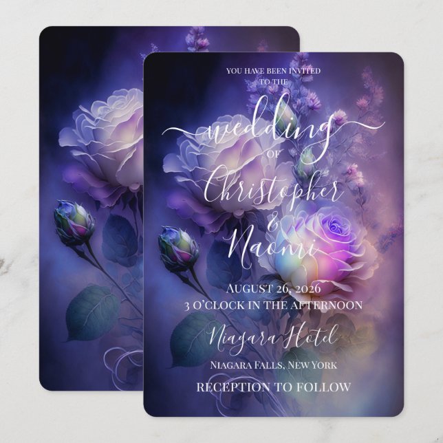 PERSONALIZE: Ethereal Roses Invitation (Front/Back)
