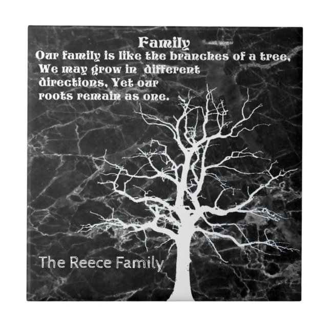 PERSONALIZE FAMILY QUOTE   TILE (Front)