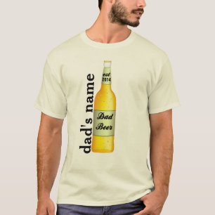 PERSONALIZE Father's Day Dad beer with est year T-Shirt