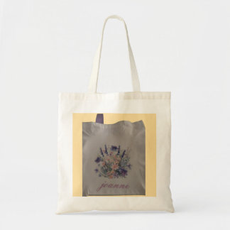 personalize floral tote bag