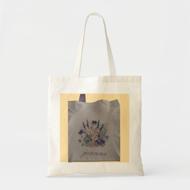 personalize floral tote bag (Front)