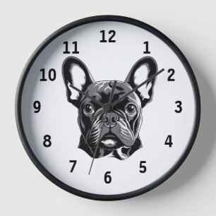 Personalize French Bulldog Clock