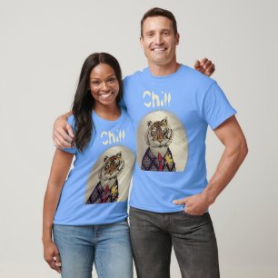 Personalize Fun Chill Tiger T-Shirt