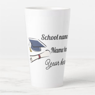 Personalize Graduation Balloon Latte Mug