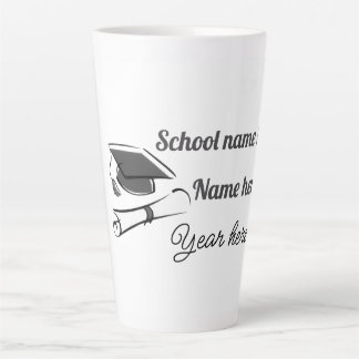 Personalize Graduation Balloon Latte Mug