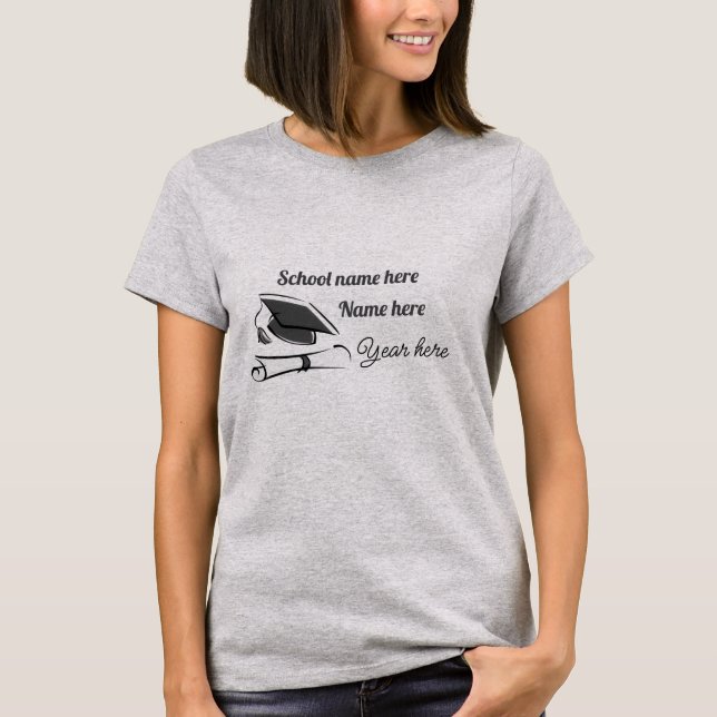 Personalize Graduation  T-Shirt (Front)
