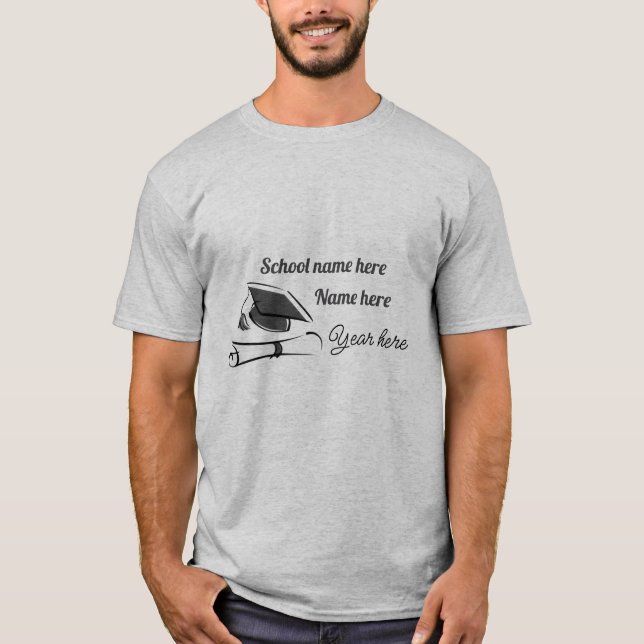 Personalize Graduation  T-Shirt (Front)