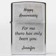 Personalize Happy Anniversary Gift Zippo Lighter