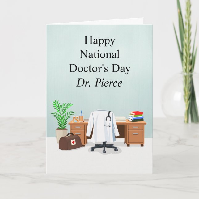 Personalize Happy Doctor's Day Doctor Office  Card (Front)