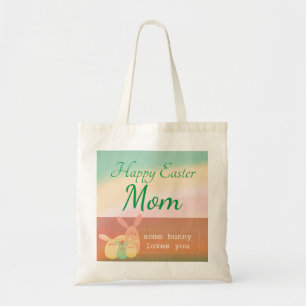 Personalize Happy Easter Some Bunny Loves You Tote Bag