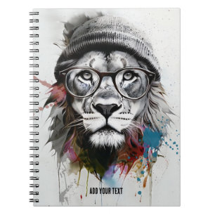 PERSONALIZE: Hipster Lion Notebook Journal