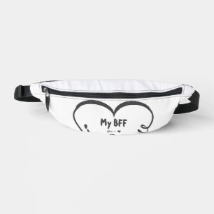 Personalize I Love My BFF • You = ♥ Bum Bags