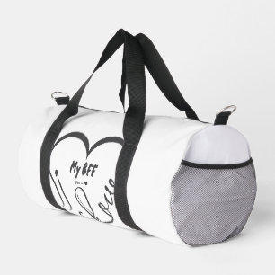 Personalize I Love My BFF • You = ♥ Duffle Bag