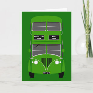 Personalize Iconic Blackpool Double Decker Bus Card