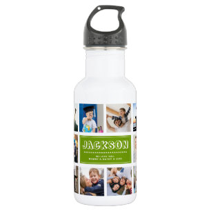 Personalize Kid Child Name Instagram Photo Collage 532 Ml Water Bottle