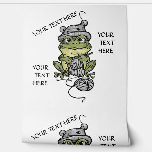 Personalize Knitting Frog Erase  or Edit Text Wallpaper