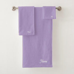 Personalize Lavender Gift Personal Bath Towel Set