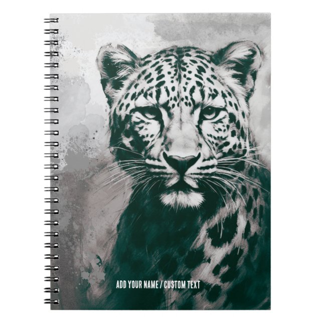 PERSONALIZE Leopard Notebook Journal (Front)