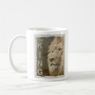 Personalize Lion Head Animal King Elegant Template Coffee Mug