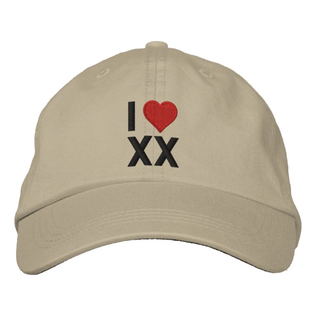 Personalize Love with your 2 letter monogram! Embroidered Hat (Front)