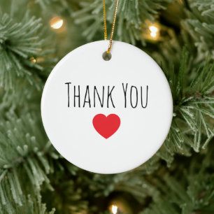 Personalize Message Thank you Ceramic Tree Decoration