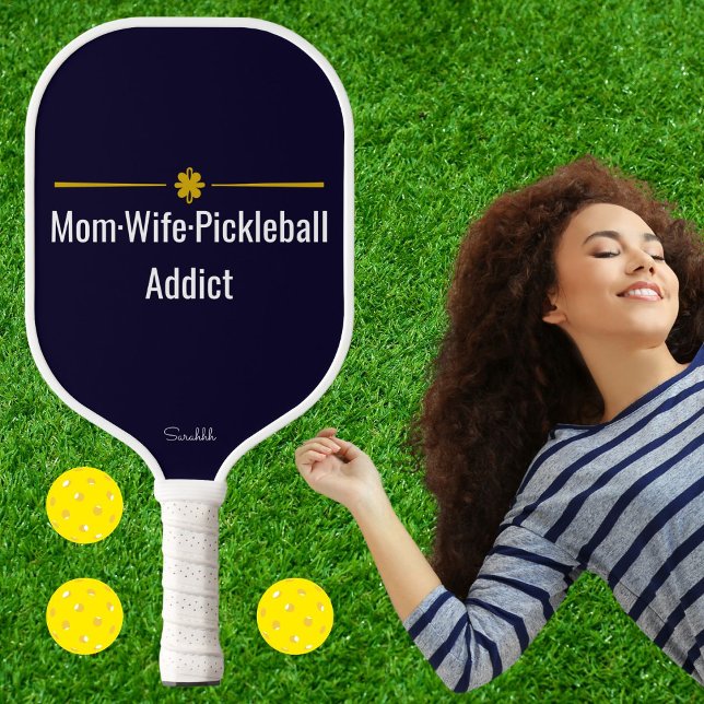 Personalize Mom Wife Pickleball Addict Custom Name Pickleball Paddle (Creator Uploaded)