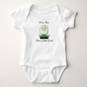 Personalize, "Mom's Little Lamb." Baby Bodysuit