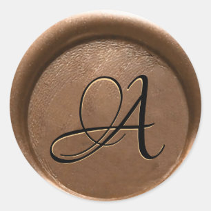 *~* PERSONALIZE Monogram GOLD Black Wax Seal