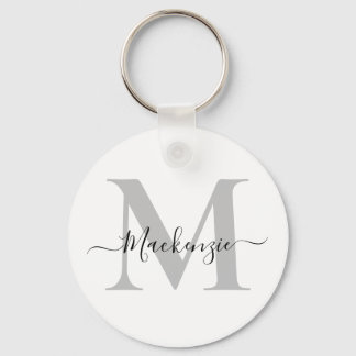 Personalize Monogram Initial Name Key Ring