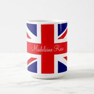 Personalize Name British National Flag Coffee Mug