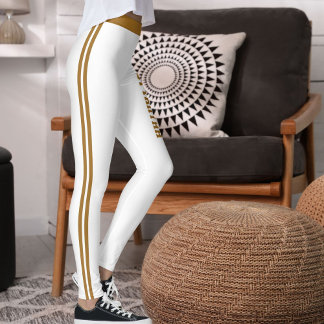 Personalize Name Quote Active Women Striped Yoga  Leggings