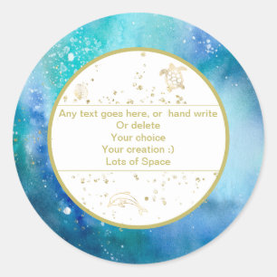 *~*  PERSONALIZE Nautical Beach Envelope  Sticker