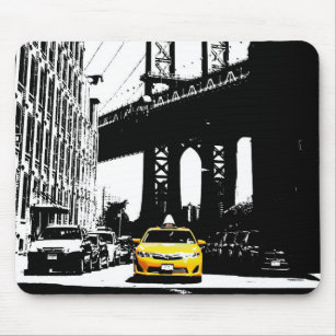Personalize Nyc New York City Yellow Taxi Brooklyn Mouse Mat
