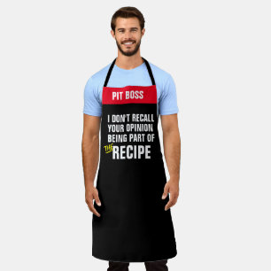 Personalize Opinion Funny Chef Apron - Grill!