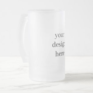 Personalize or Customize  Frosted Glass Beer Mug