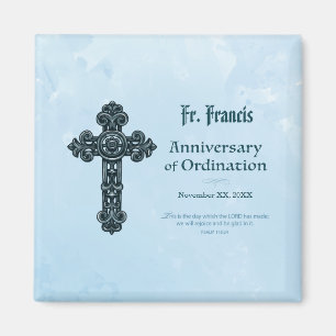 Personalize, Ordination Anniversary Priest, Cross Magnet