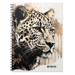 PERSONALIZE: Painted Leopard Notebook Journal