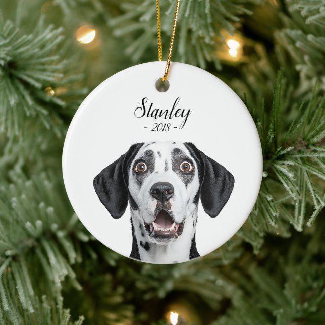 personalize pet name & picture ceramic tree decoration (Tree)