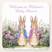 Personalize Peter and Flopsy Baby shower with name