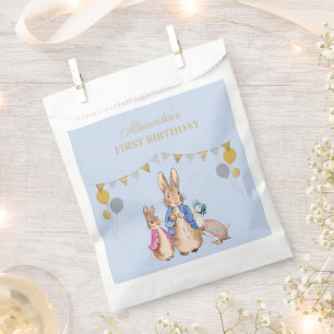 Personalize Peter rabbit 1st Birthday Favour Bags