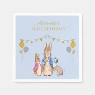Personalize Peter rabbit 1st Birthday Napkin