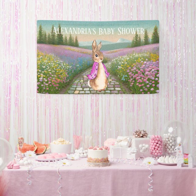 Personalize Peter rabbit Baby Shower Banner (Party)