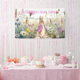 Personalize Peter rabbit Baby Shower Banner